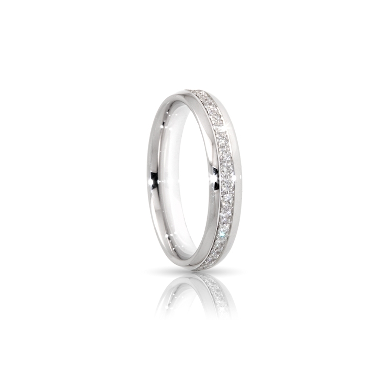White Gold Engagement Ring with Diamonds mod. Los Angeles mm. 4