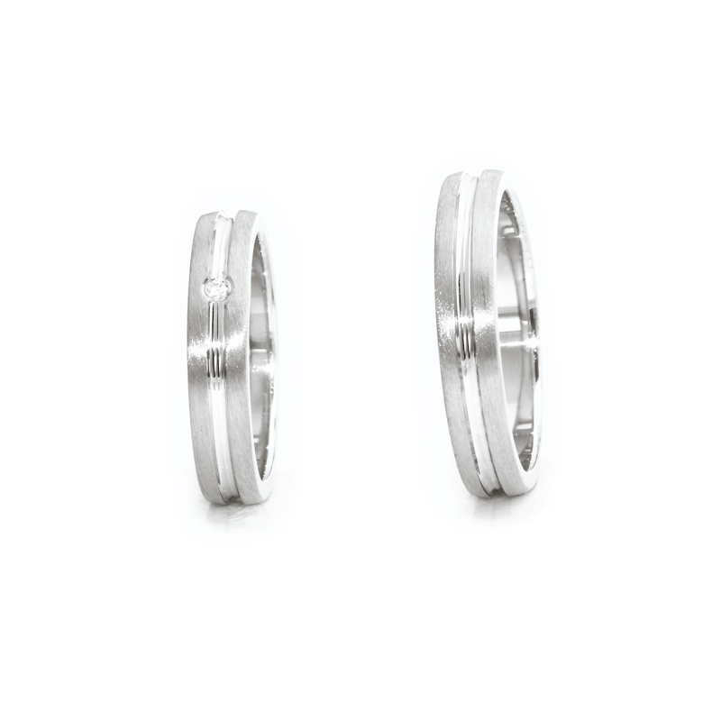 White Gold Engagement Ring mod. Alessandra mm. 4,2
