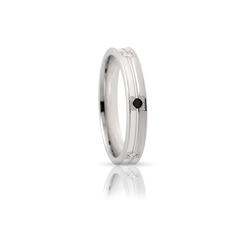 White Gold Engagement Ring mod. Loto mm. 3,5