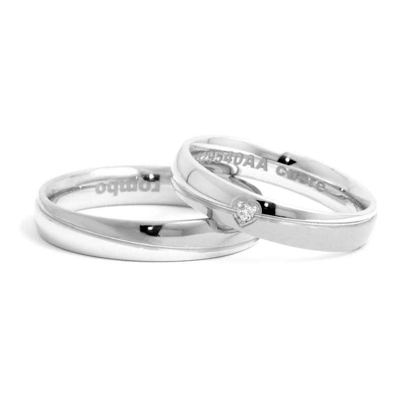 White Gold Engagement Ring mod. Veronica mm. 4,0