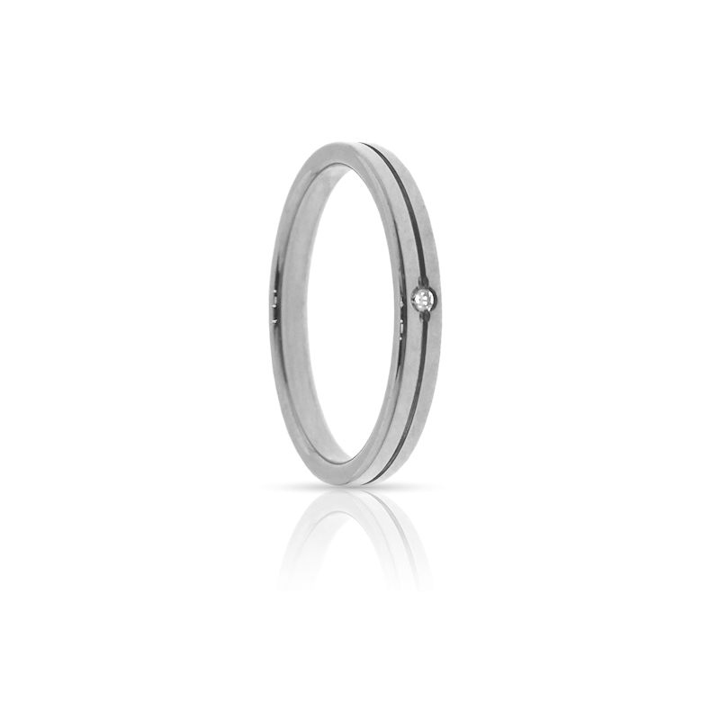 White Gold Engagement Ring mod. Sara mm. 2,5