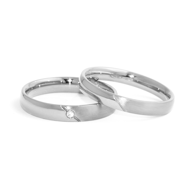 White Gold Engagement Ring mod. Alice mm. 4,0