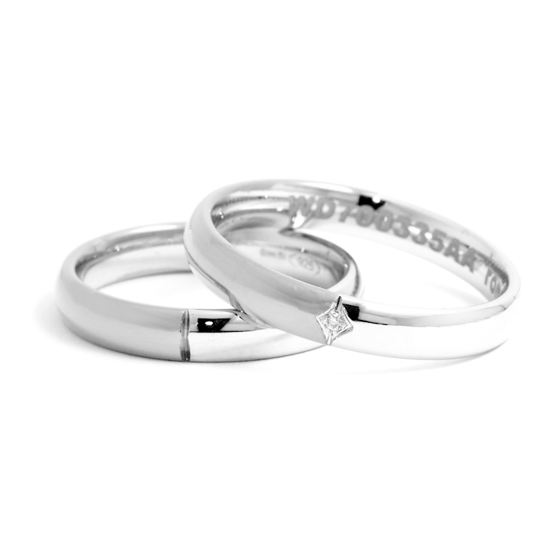 White Gold Engagement Ring mod. Silvia mm. 3,5