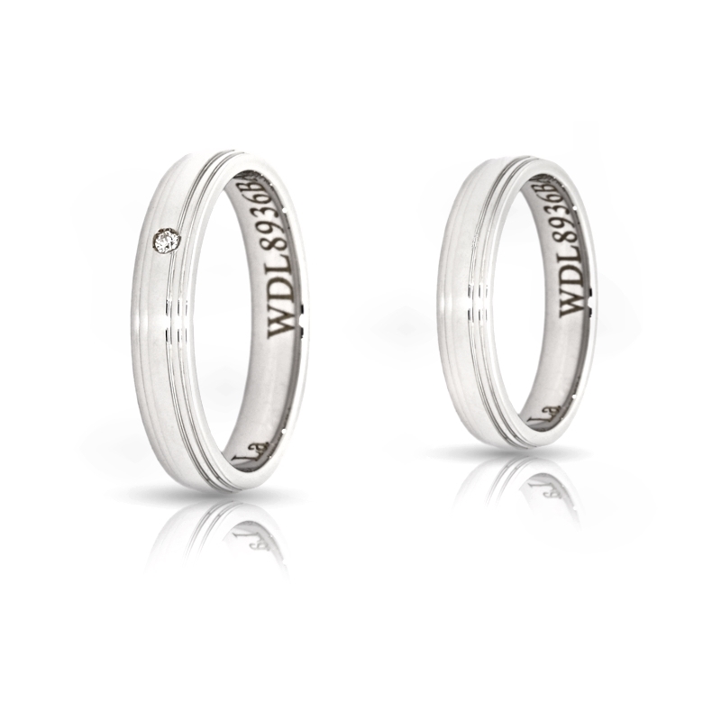 White Gold Engagement Ring mod. Sofia mm. 3,7