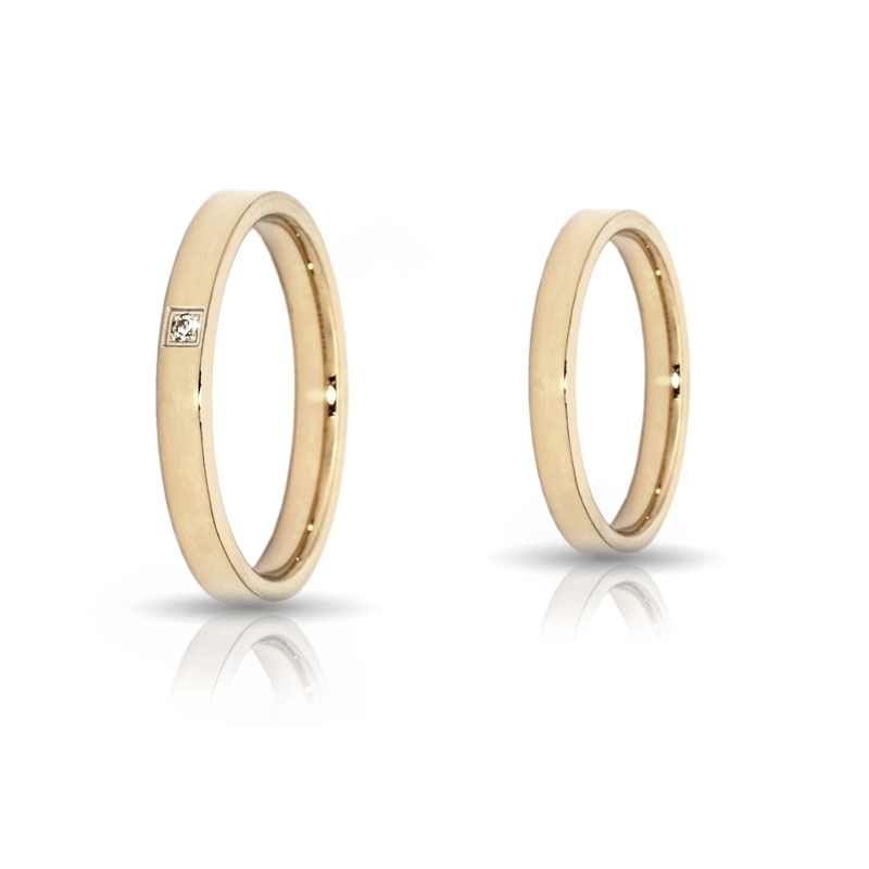 Yellow Gold Engagement Ring Mod. Viola mm. 3