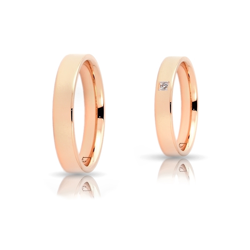 Rose Gold Engagement Ring Mod. Virginia mm. 4