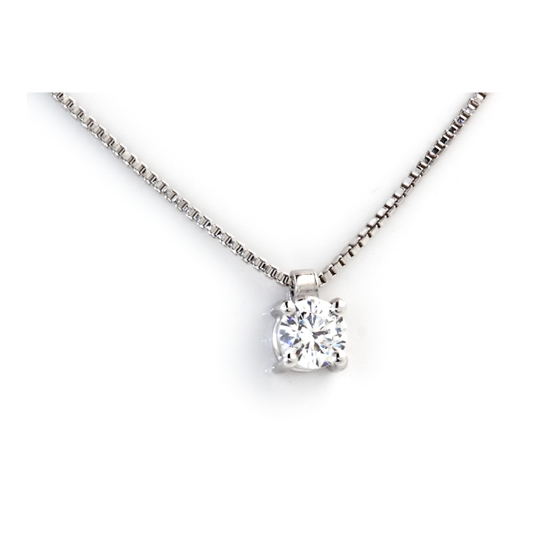 18 kt. 750 Mill. Gold Pendant with Natural Diamond Kt. 0,20