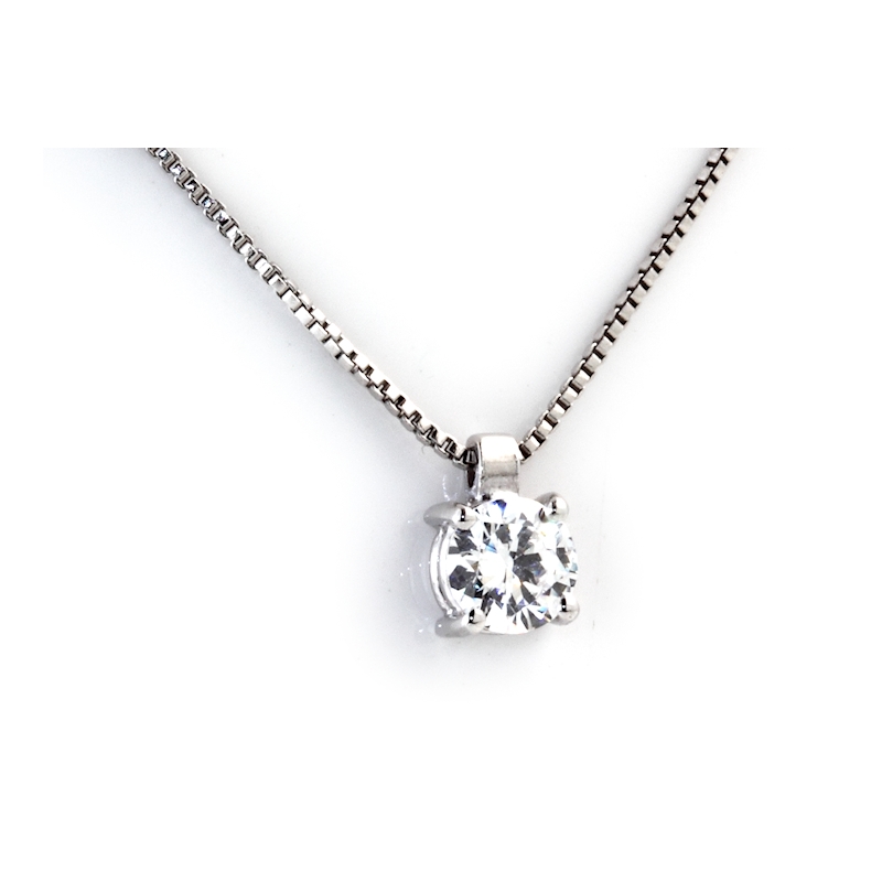 18 kt. 750 Mill. Gold Pendant with Natural Diamond Kt. 0,33