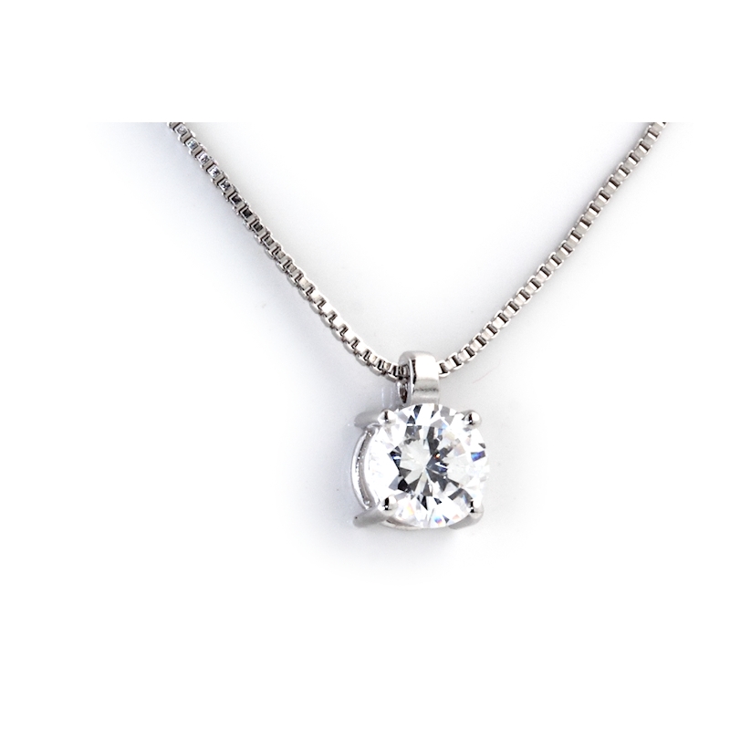 18 kt. 750 Mill. Gold Pendant with Natural Diamond Kt. 0,50