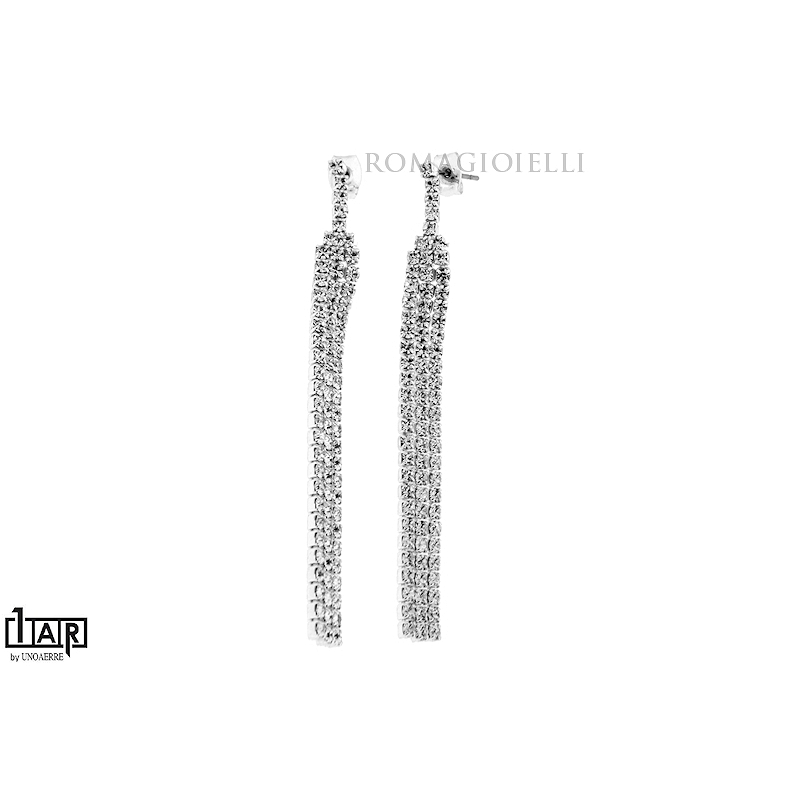 White Brass Crystal Earrings - Coll. Wedding Luxury