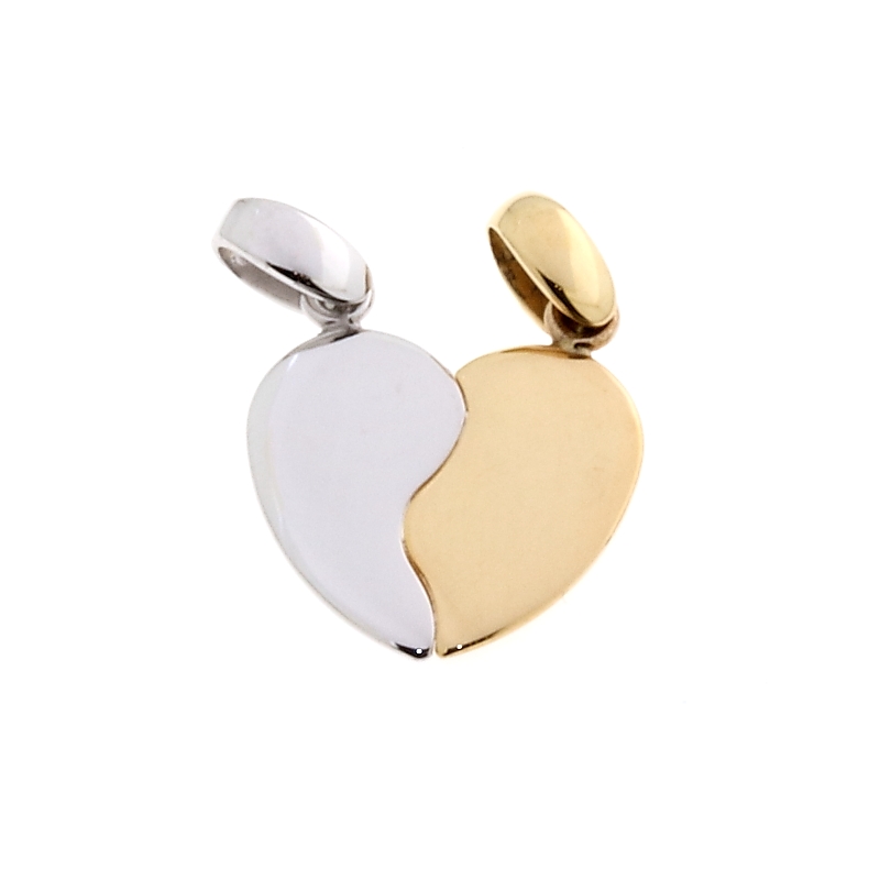 18 Kt White and Yellow Gold Pendant