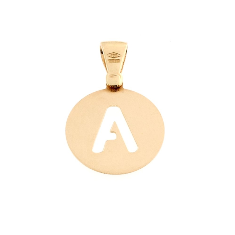 18 Kt Yellow Gold Pendant A Letter (1,5 Cm)