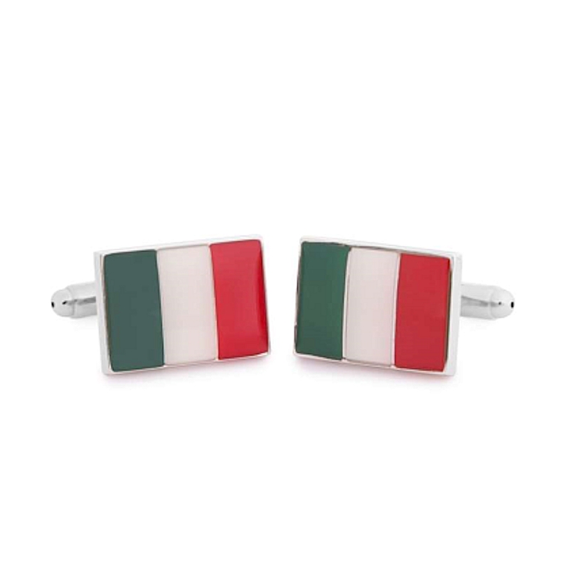 GEMELLI DA POLSO BANDIERA ITALIANA