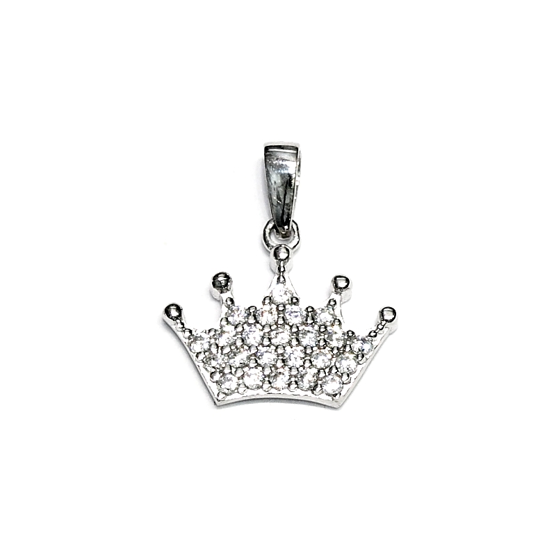 18 Kt White Gold Crown with Cubic Zirconia