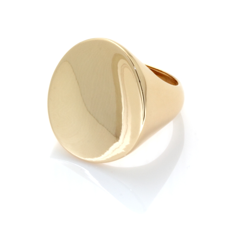 750 Mill. Gold Ring Without Stones Size O-1/4