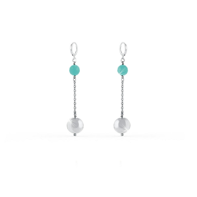 UNOAERRE - White Bronze Earrings 