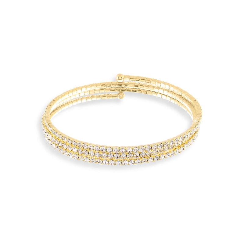 UNOAERRE - Yellow Bronze Bracelet with Cubic Zirconia