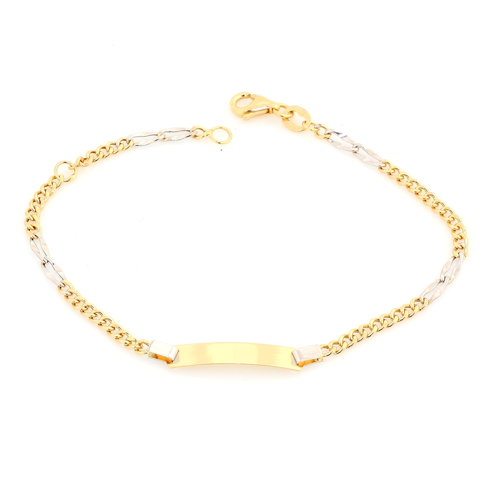 18 Kt. 750 mill. White and Yellow Gold Bracelet - 16 Cm.