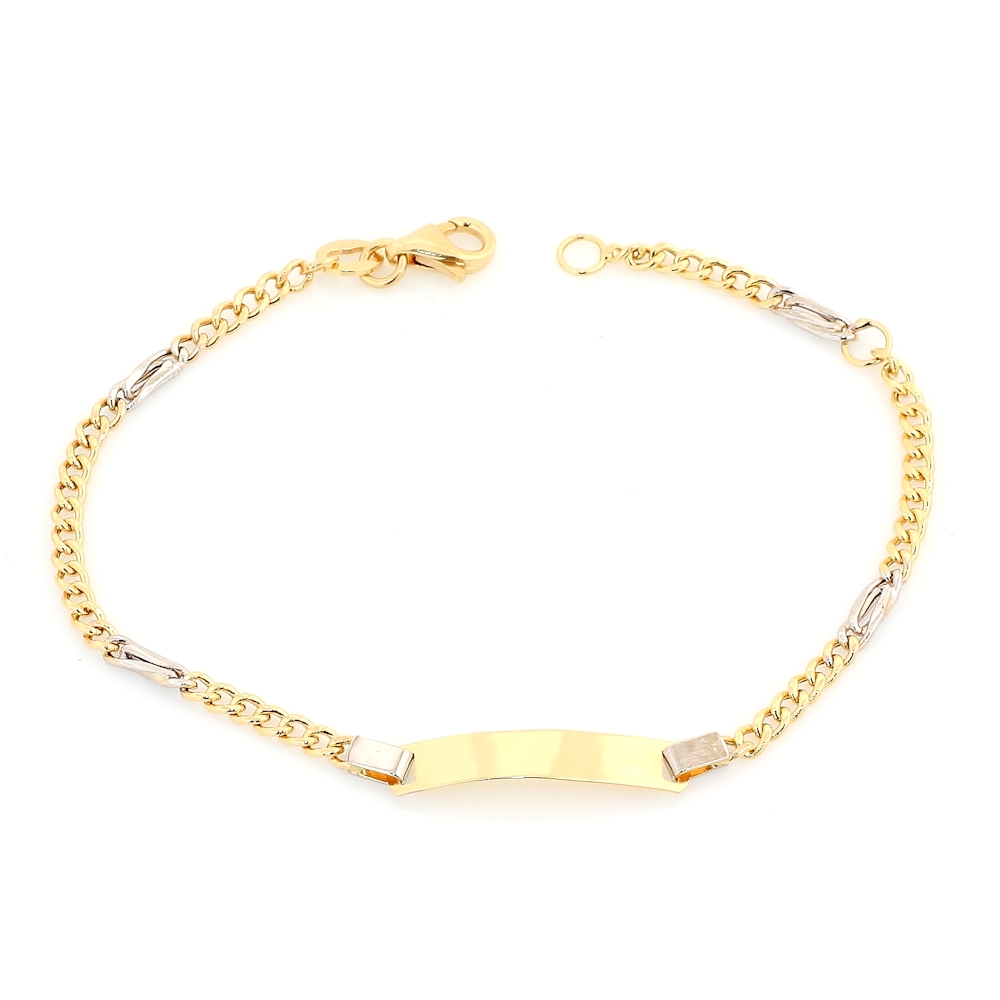 18 Kt. 750 mill. White and Yellow Gold Bracelet - 16 Cm.
