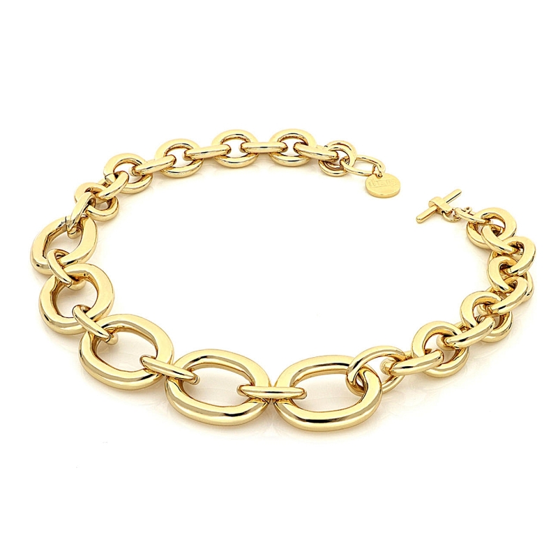 UNOAERRE - COLLANA in Bronzo Gialla Cm. 49