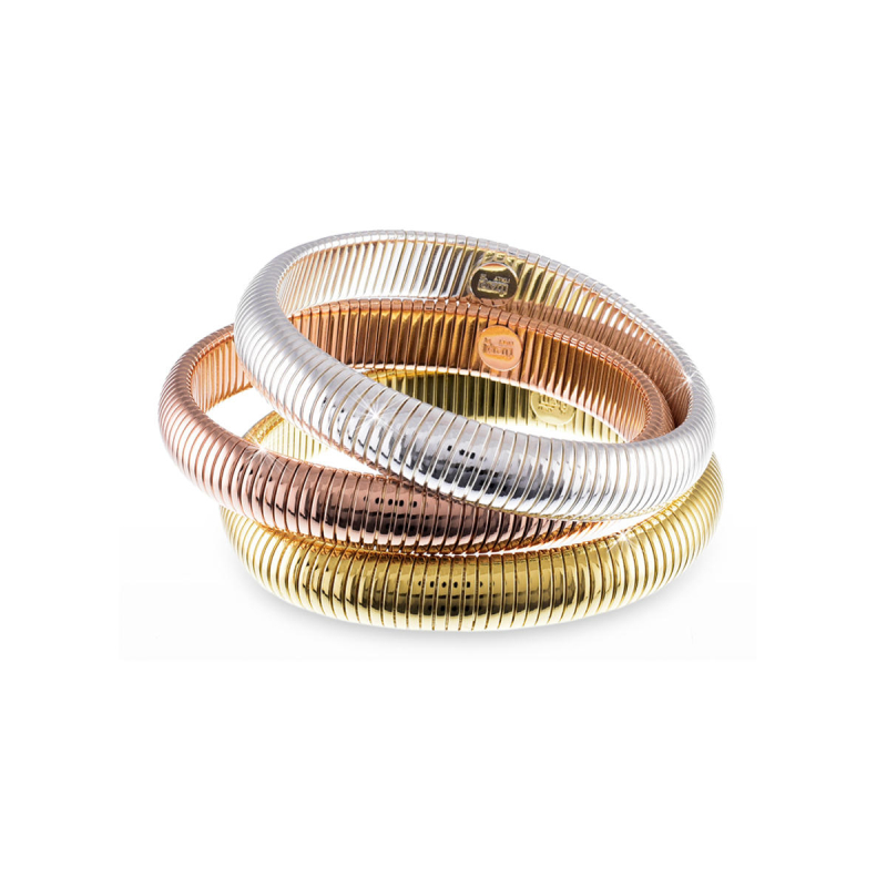 UNOAERRE - Yellow,Rose and White Bronze Bracelet