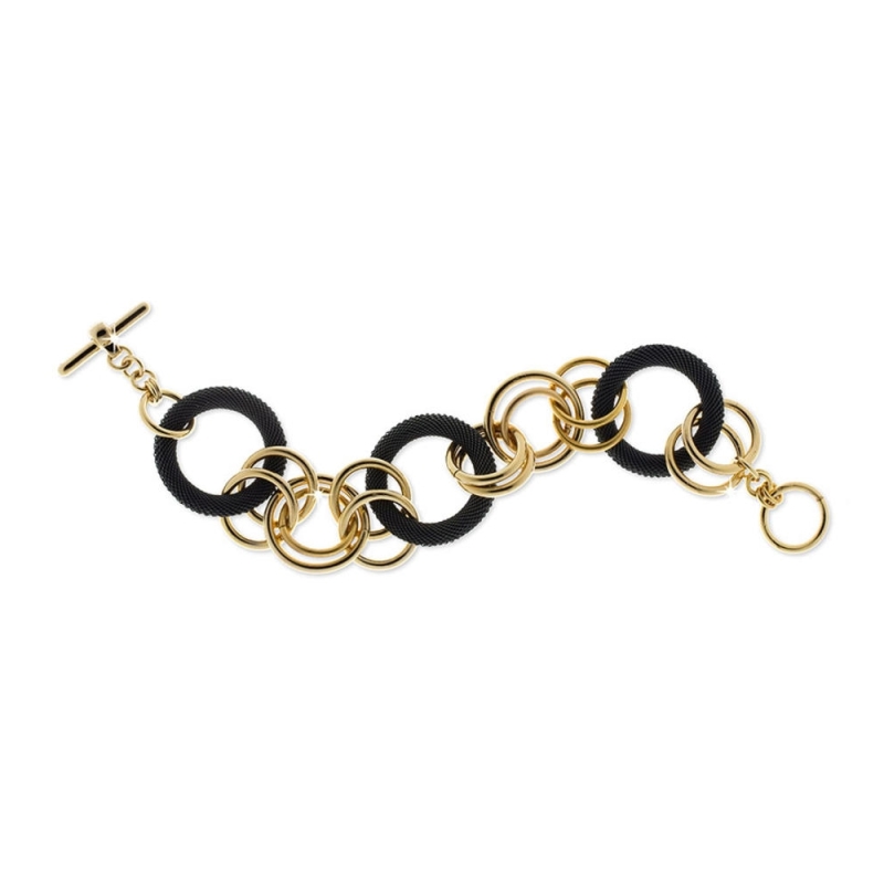 UNOAERRE - Yellow and Black Bronze Bracelet