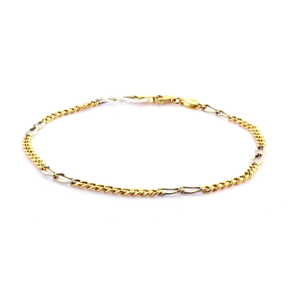 18 Kt. 750 mill. Yellow and White Gold Bracelet - 22 Cm.