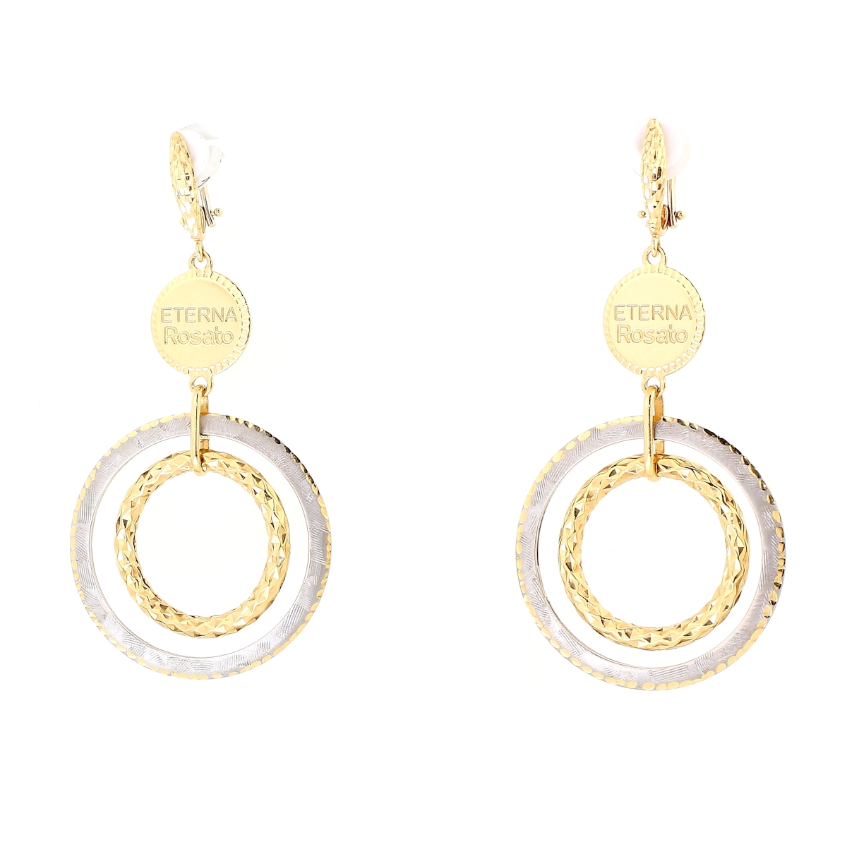 18 Kt Yellow & White Gold Earrings