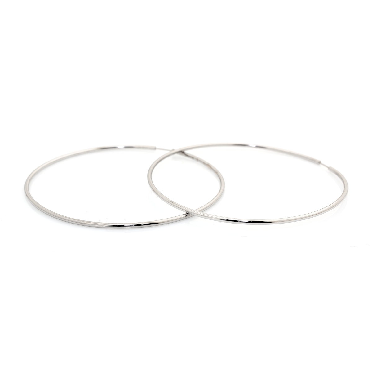 18 Kt White Gold Earrings ( Diameter 6 Cm.)