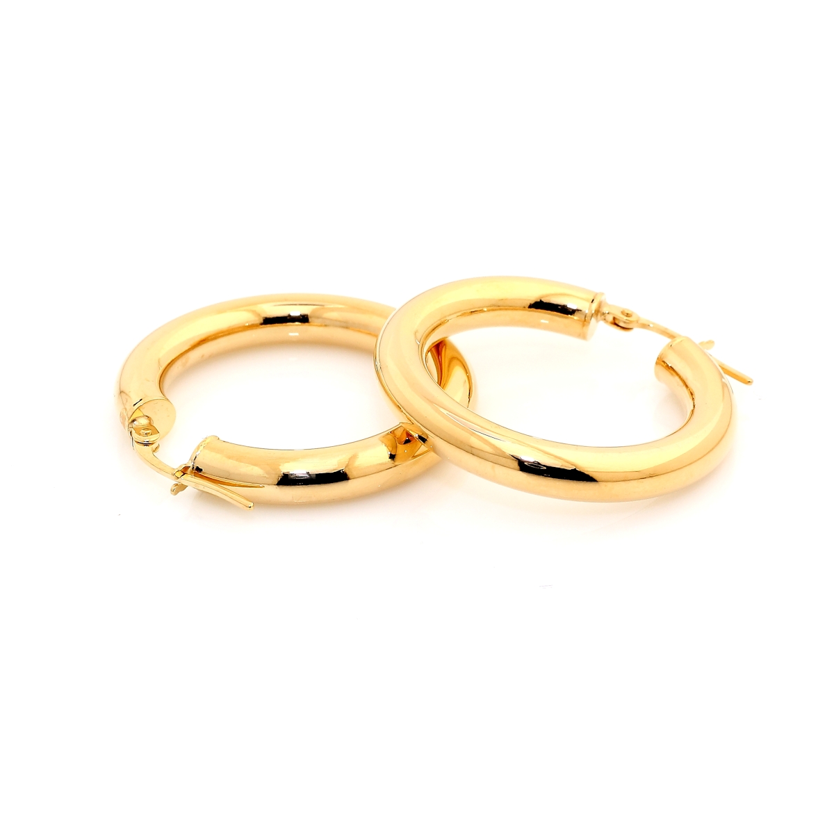 18 Kt Yellow Gold Earrings ( Diameter 2,8 Cm.)