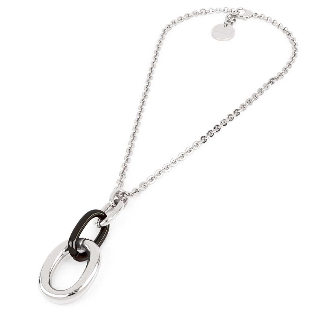 UNOAERRE - Collana in Bronzo Bianco e Brunito