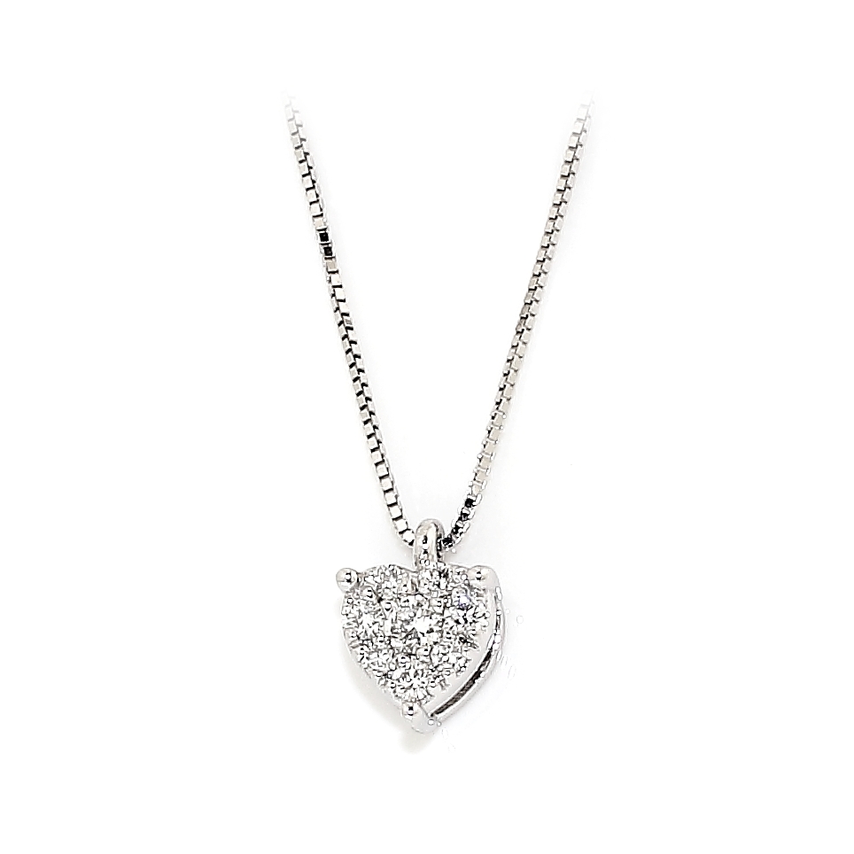 18 Kt. Gold Pendant with 0,10 Ct. Natural Diamond