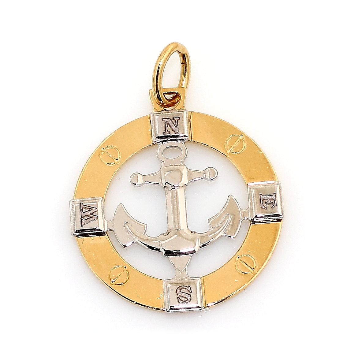 18 Kt 2 Color Gold Pendant