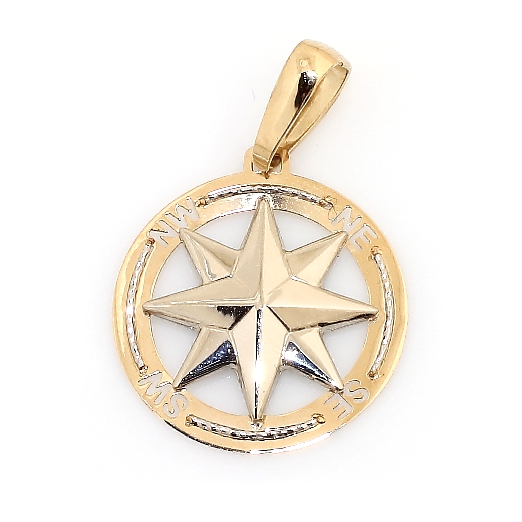 18 Kt 2 Color Gold Pendant
