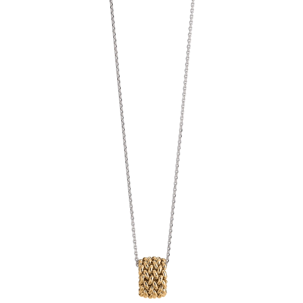 UNOAERRE - Collana in Argento Bianco e Giallo Chicco