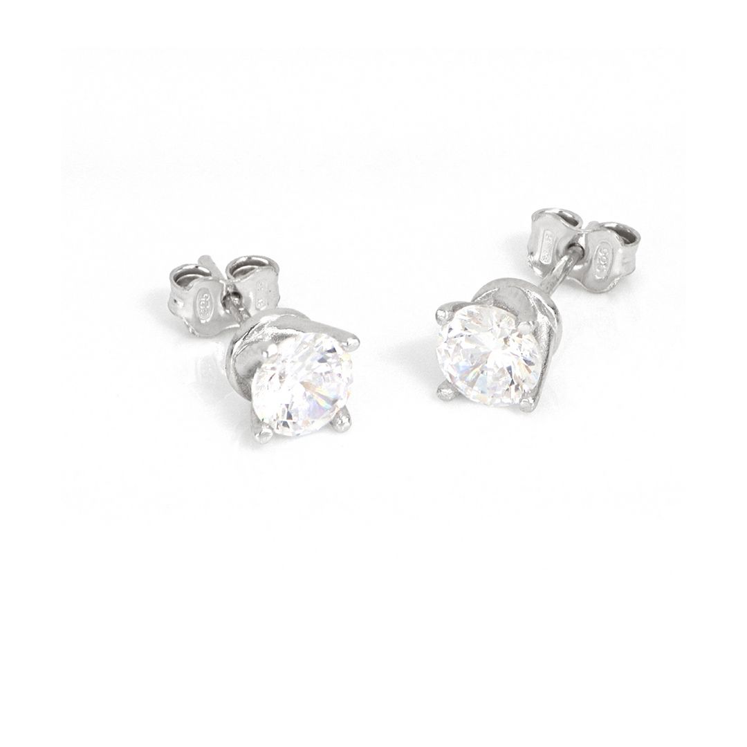 UNOAERRE - White Silver Earrings