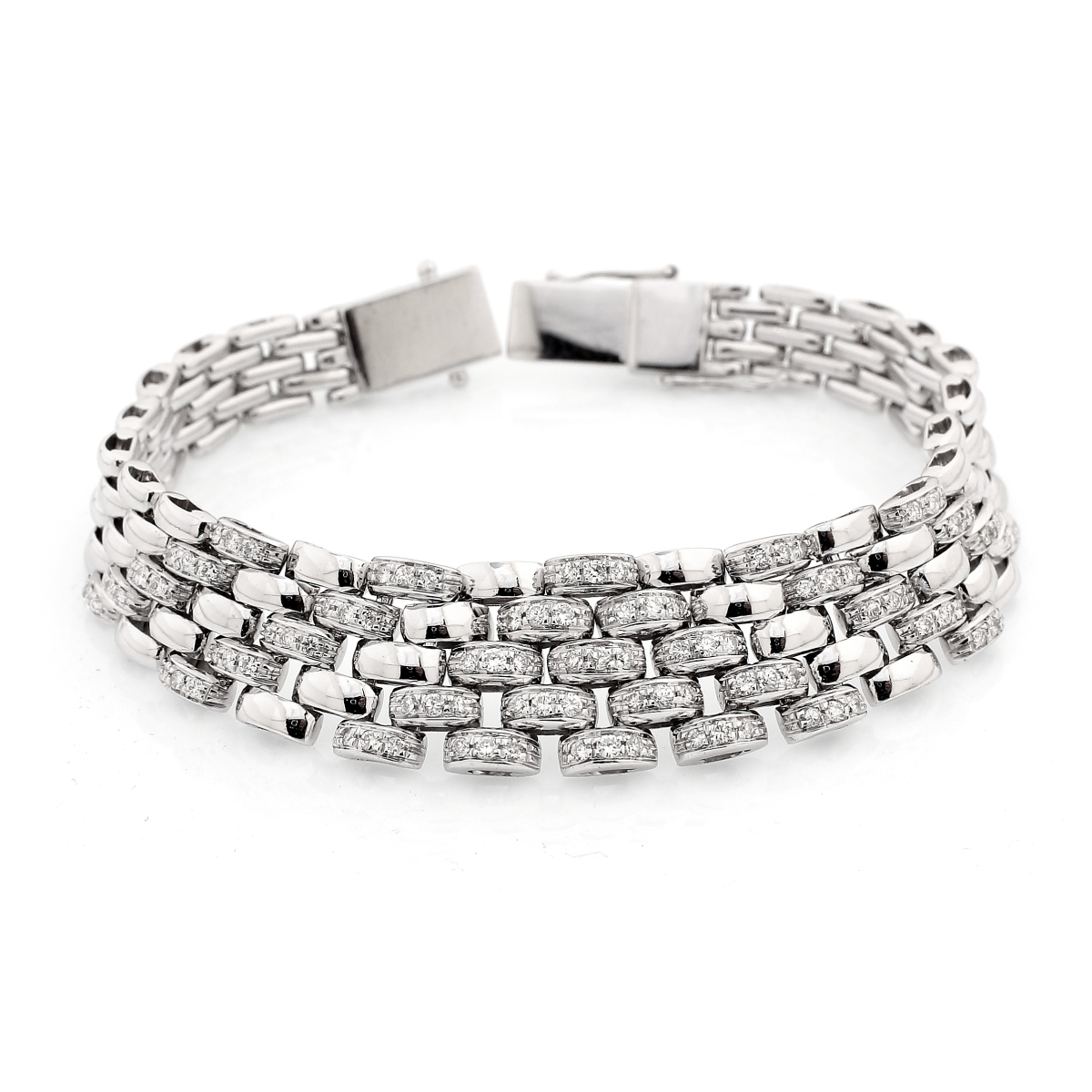 0,55 Ct Natural Diamonds Bracelet18 Kt. Gold 36,8 gr.