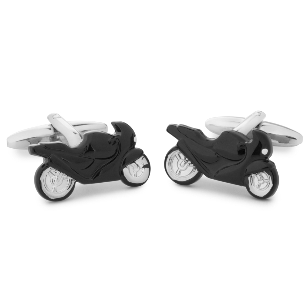 GEMELLI DA POLSO MOTO NERA