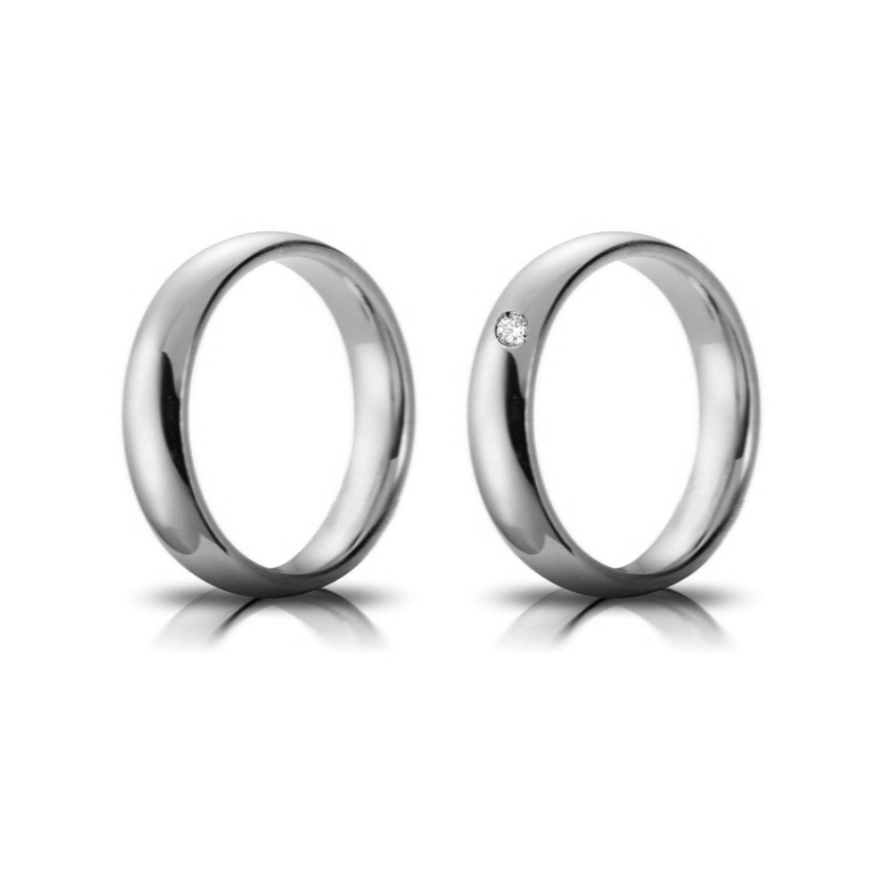 Wedding Ring in 925 Silver mod. Confort mm. 4,5