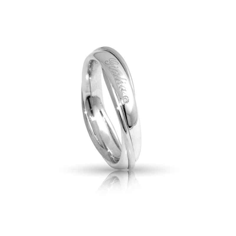 950 Platinum Wedding Ring mod. Santiago mm. 4,20
