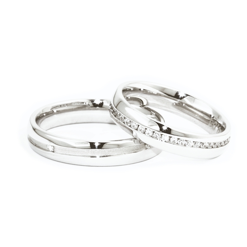 White Gold Wedding Ring mod. Diana mm. 4,3