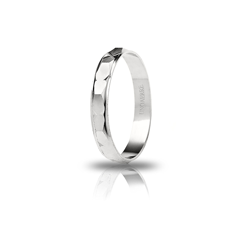 UNOAERRE 18Kt White Gold Engagement Ring mod. Genziana