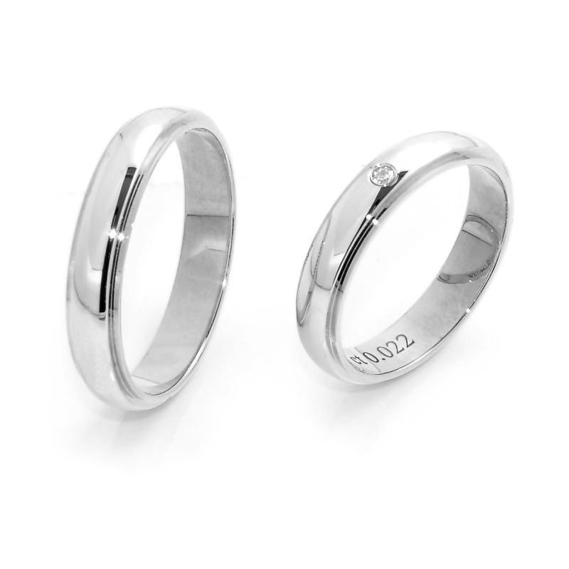 925 Silver Engagement Ring 925 Mod. Magnolia mm. 4,2