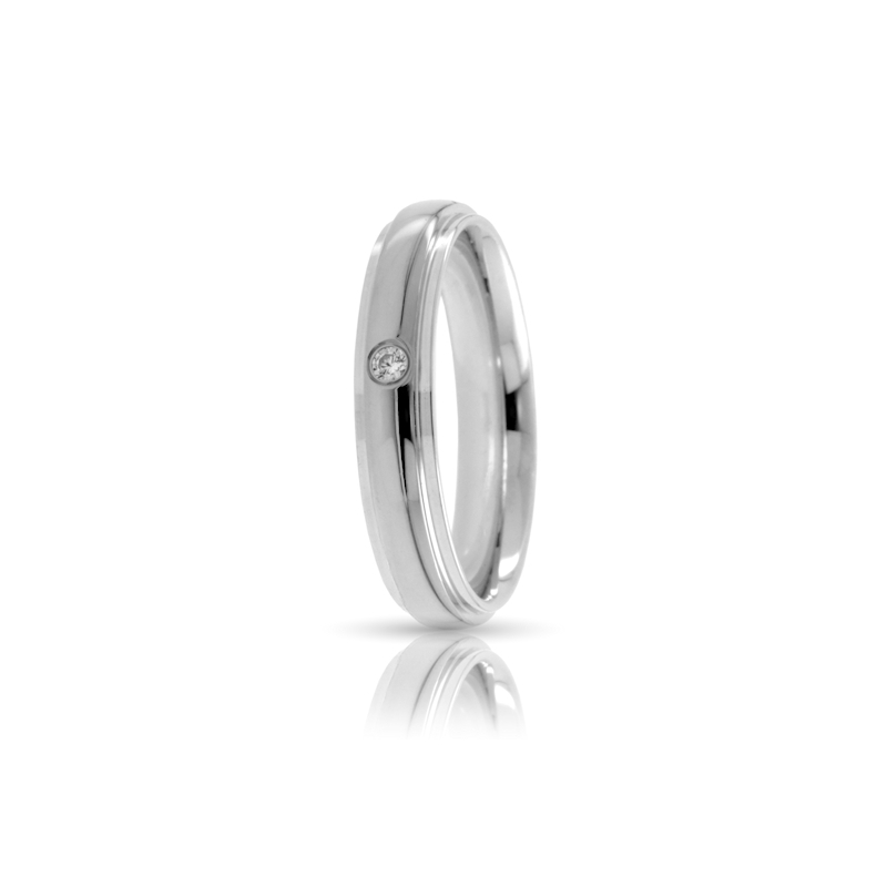 925 Silver Engagement Ring 925 Mod. Margherita mm. 4