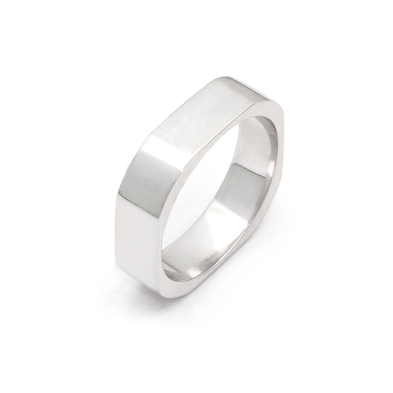 White Gold Engagement Ring mod. Santorini mm. 4,5