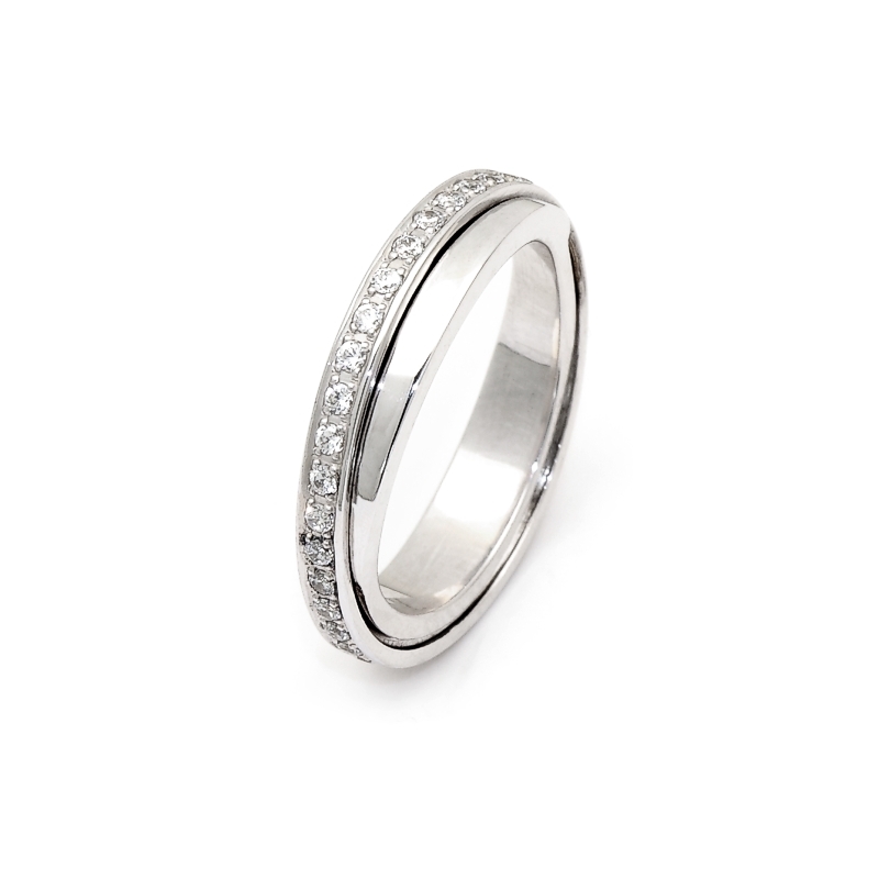 White Gold Engagement Ring mod. Barcellona mm. 4,1