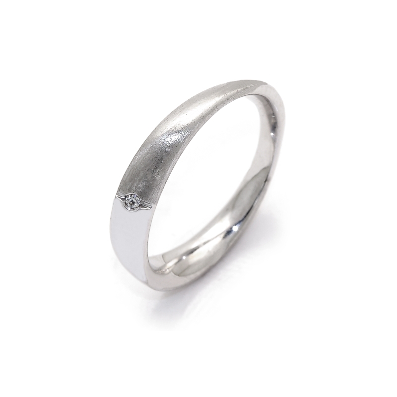 White Gold Engagement Ring mod. Acapulco mm. 3,2