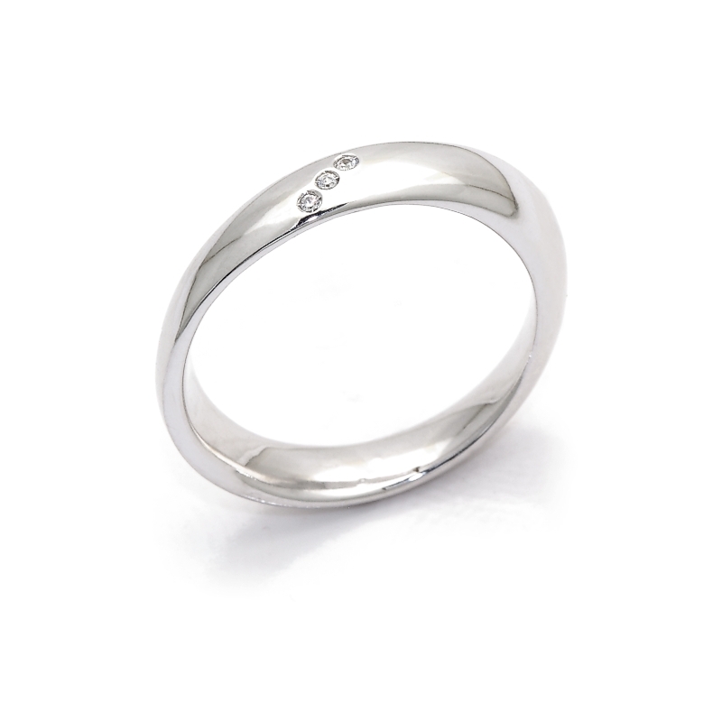 White Gold Engagement Ring mod. Bangkok mm. 3,9