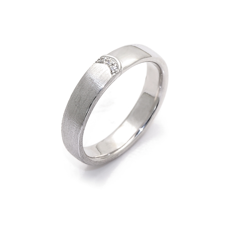 White Gold Engagement Ring mod. Avana mm. 4,1