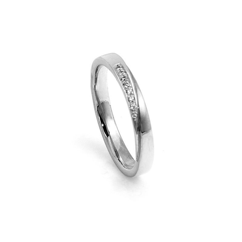 White Gold Engagement Ring mod. Panama mm. 2,8